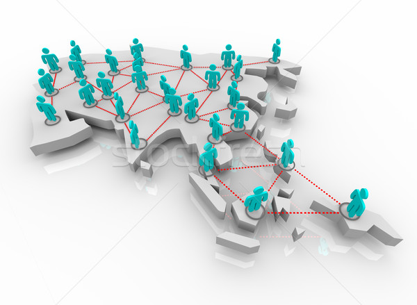 Stock photo: Asia - Network of People