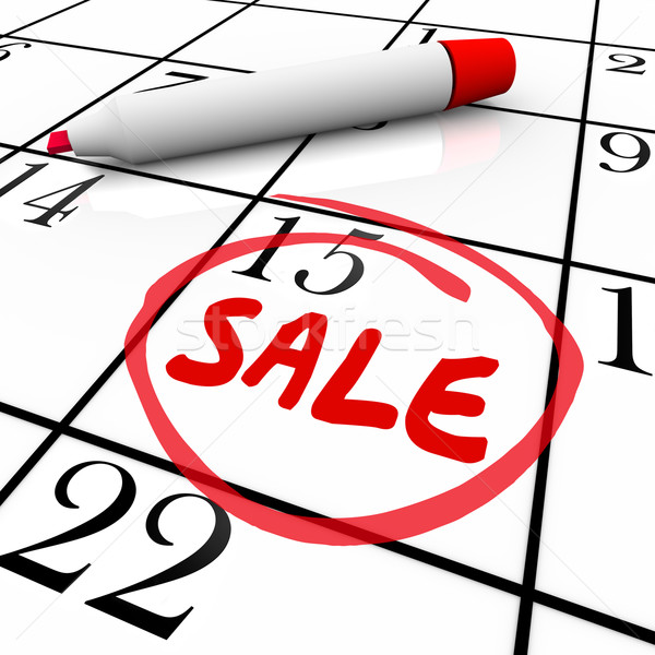 Sale Day Date Circled Calendar Deal Offer Clearance Store Event Stock photo © iqoncept