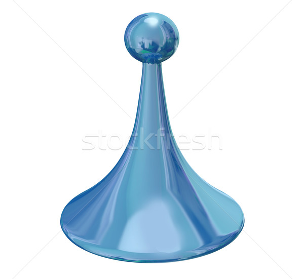 Blue Board Game Piece Single One Independent Stock photo © iqoncept