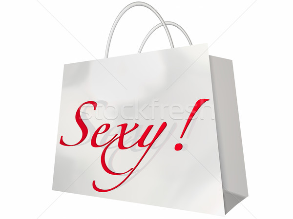 Szexi bevásárlószatyor románc szenvedély csábítás vásár Stock fotó © iqoncept
