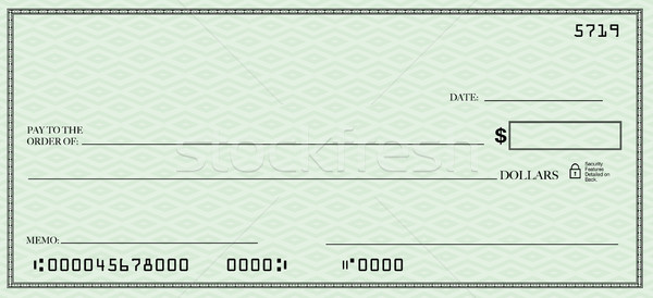 Stock photo: Blank Check with Open Space for Your Text
