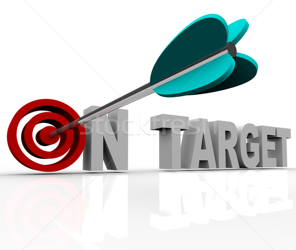 On Target - Arrow on Bulls-Eye Stock photo © iqoncept