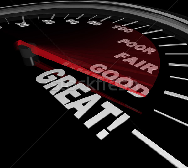 Groot woorden snelheidsmeter prestaties evaluatie Rood Stockfoto © iqoncept