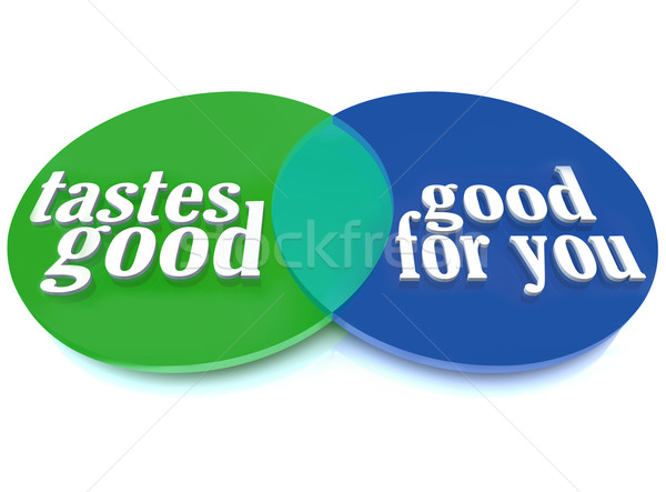 Tastes Good Healthy Food Venn Diagram Stock photo © iqoncept