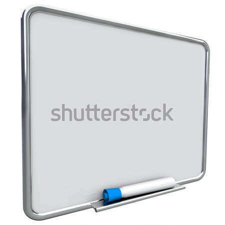 Blank White Dry Erase Board with Red Marker Stock photo © iqoncept