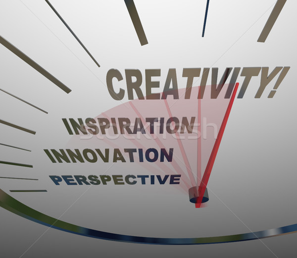 Creativity Innovation Imagination Speedometer New Ideas Stock photo © iqoncept
