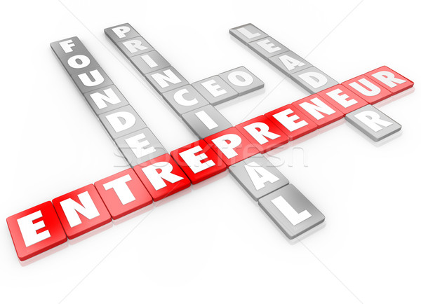 Entrepreneur Word Letter Tiles Founder CEO Business Leader  Stock photo © iqoncept