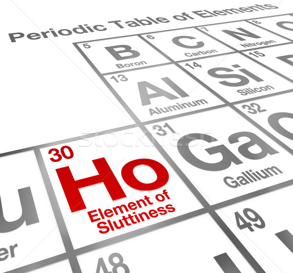 Ho Element of Sluttiness Periodic Table Sex Prostitute Stock photo © iqoncept