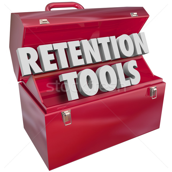 Retention Tools Toolbox Keep Retain Customers Employees Stock photo © iqoncept