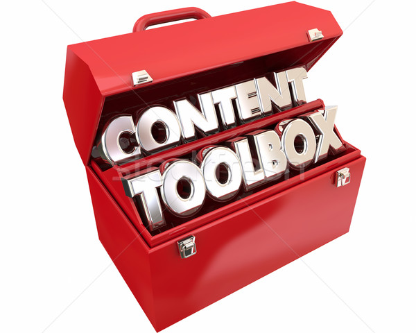 Content Tools Online Information Audience Words 3d Illustration Stock photo © iqoncept