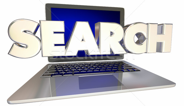 Search Engine SEO Computer Laptop Internet Online 3d Illustratio Stock photo © iqoncept