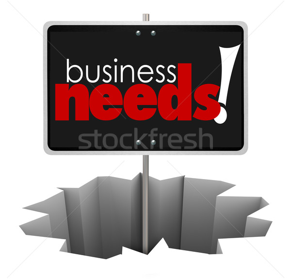 Business Needs Sign in Hole Service Product Customer Solve Probl Stock photo © iqoncept