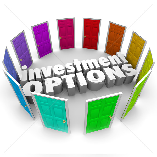 Investimento opções portas muitos escolher o melhor Foto stock © iqoncept