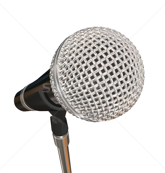 Microphone on Stand Stage Performance Singing Karaoke Stand Up C Stock photo © iqoncept