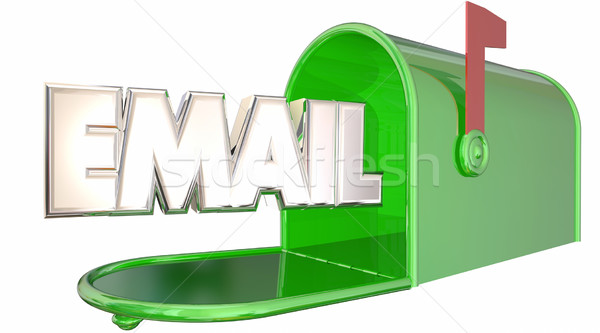 Courriel boîte aux lettres boîte de réception numérique ligne un message Photo stock © iqoncept