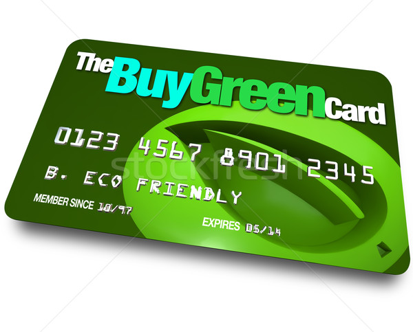 Card de credit cumpăra verde nume verde frunze ecologic Imagine de stoc © iqoncept