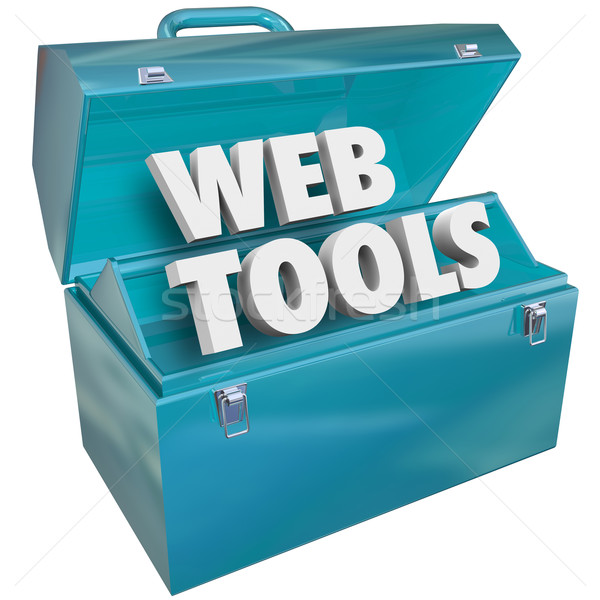 Web tools toolbox online website ontwikkelaar Stockfoto © iqoncept