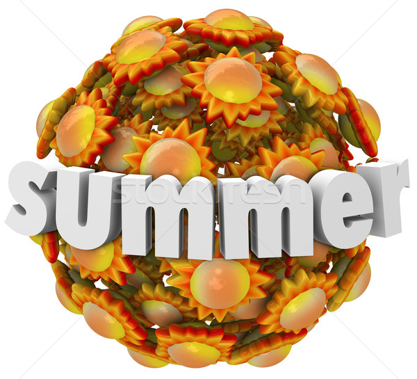 Summer Suns 3D Word Season Change  Stock photo © iqoncept