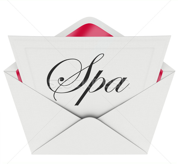 Spa Letter Invitation Special Offer Relaxation Treatment Massage Stock photo © iqoncept