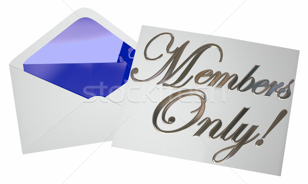 Members Only Exclusive VIP Party Event Invitation 3d Illustratio Stock photo © iqoncept