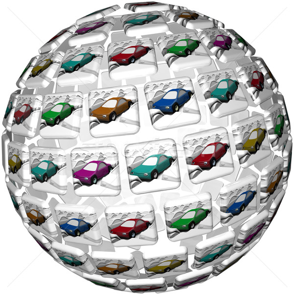 Many Different Illustrated Cars Choices Variety Selection Stock photo © iqoncept