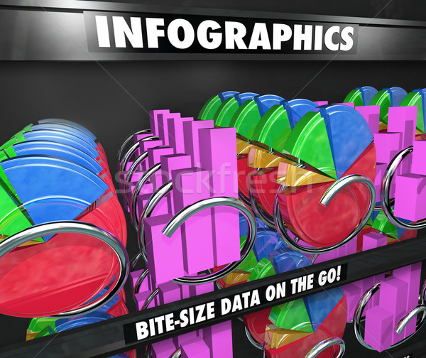 Infographics Vending Machine Bite Size Data on the Go Stock photo © iqoncept
