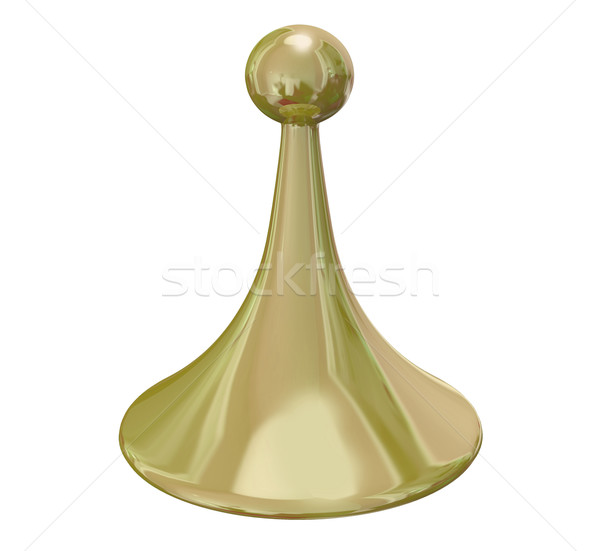 Gold Yellow Board Game Piece Single One Independent Stock photo © iqoncept