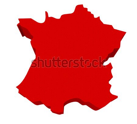 Germany Red 3d Europe Map Isolated Stock photo © iqoncept