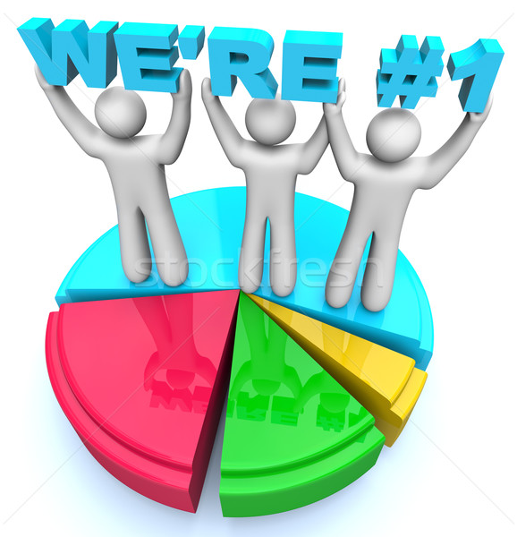 We're Number One - Market Share Pie Chart Stock photo © iqoncept