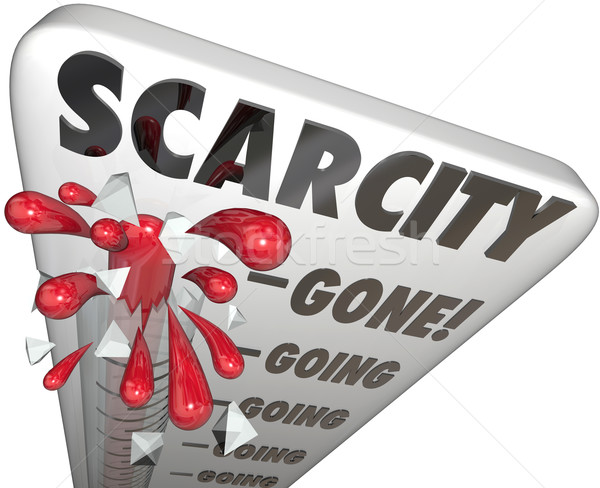 Scarcity Limited Inventory Stock Running Low Going Gone Thermome Stock photo © iqoncept