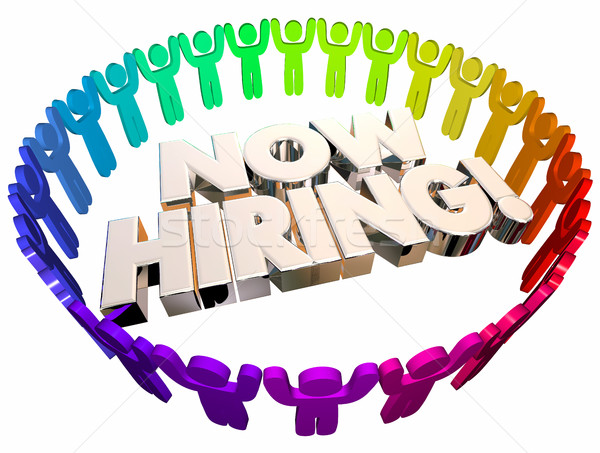 Stock photo: Now Hiring Open Job Positions Career People 3d Illustration