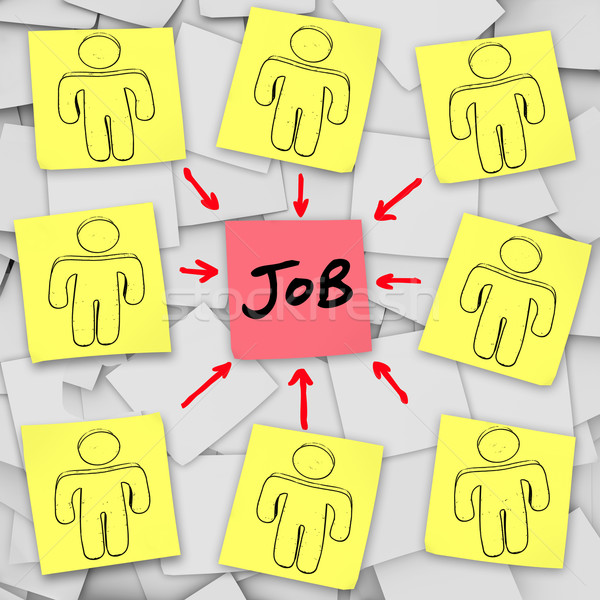 Many Unemployed Candidates Compete for One Job Stock photo © iqoncept