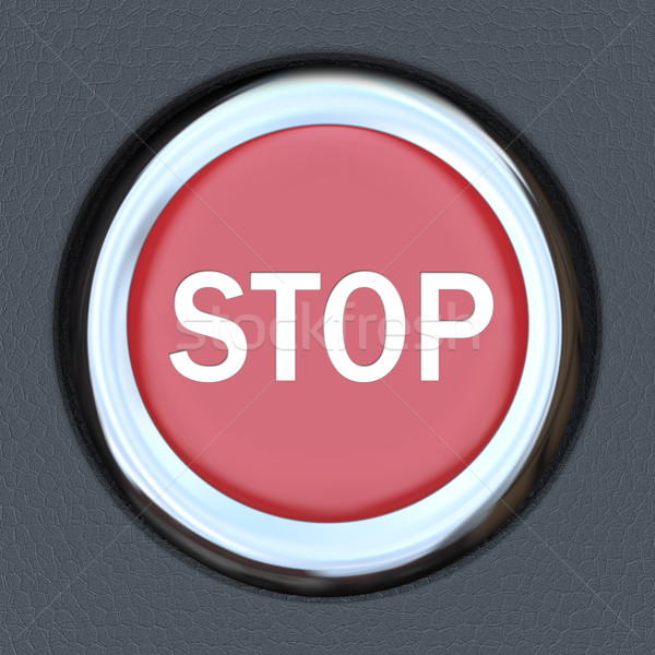 Stop Word Red Car Push Button Starter Stock photo © iqoncept