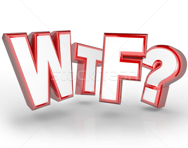 WTF Letters Abbreviation Shocking Surprise Expression Stock photo © iqoncept