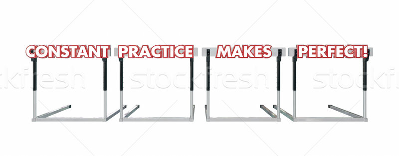 Constant Practice Makes Perfect Jumping Over Hurdles Stock photo © iqoncept