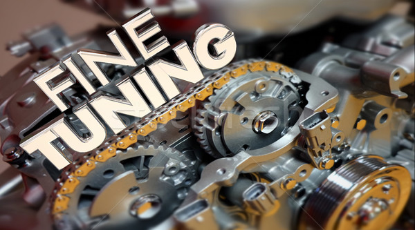 Тюнинг двигатель исполнении инженерных слов 3d иллюстрации Сток-фото © iqoncept