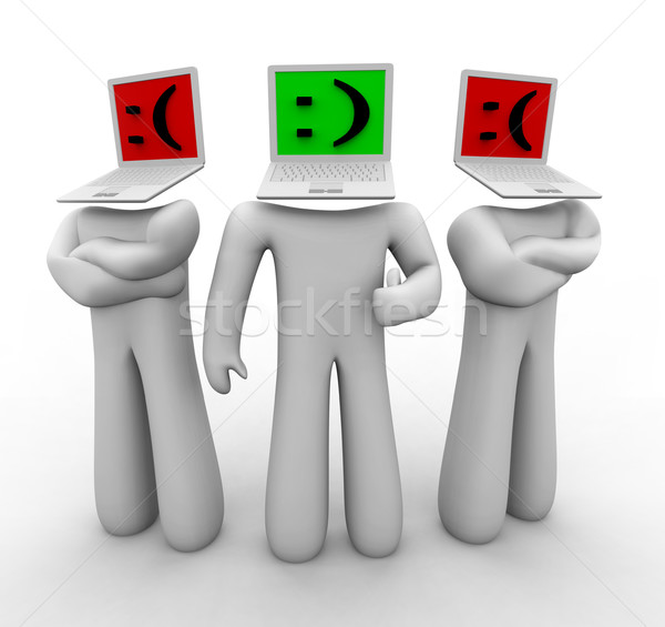 Leet Speak - Smiley Face Among Frowns Stock photo © iqoncept