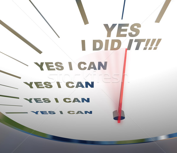 Speedometer - Yes I Can Stock photo © iqoncept