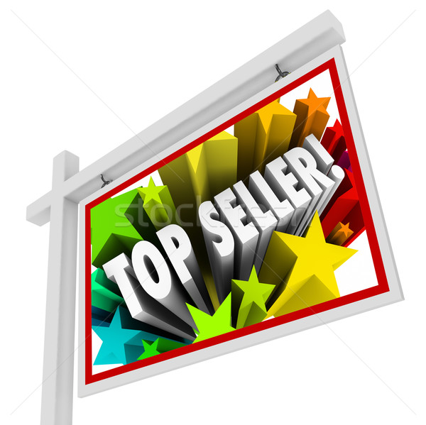Top Seller Real Estate Sign Best Selling Agency Agent Salesperso Stock photo © iqoncept