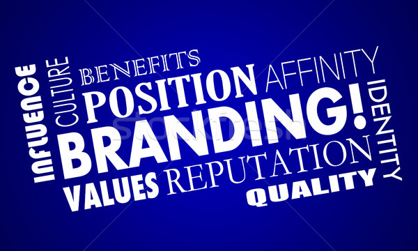 Branding Identity Reputation Trust Word Collage 3d Illustration Stock photo © iqoncept