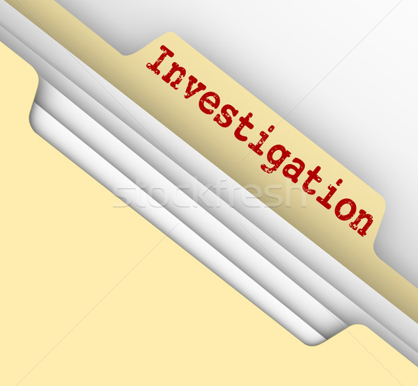 Investigation Manila Folder Research Findings Paper File Documen Stock photo © iqoncept