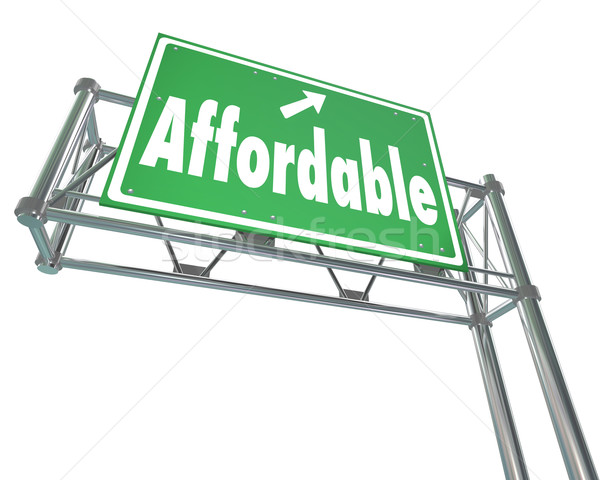 Affordable Best Value Low Price Words Freeway Sign Stock photo © iqoncept