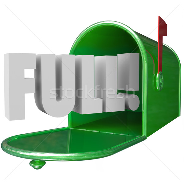 Full Mail Inbox Spam Junk Messages Overflowing Communication Stock photo © iqoncept