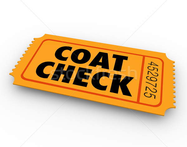 Coat Check Party Event Restaurant Ticket Service Stock photo © iqoncept