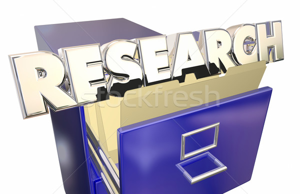 Stock photo: Research File Folder Searching Information Learning Facts