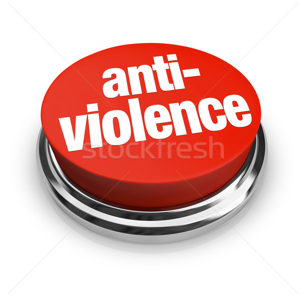 Anti-Violence Protest Red Round Button End Fighting War Stock photo © iqoncept