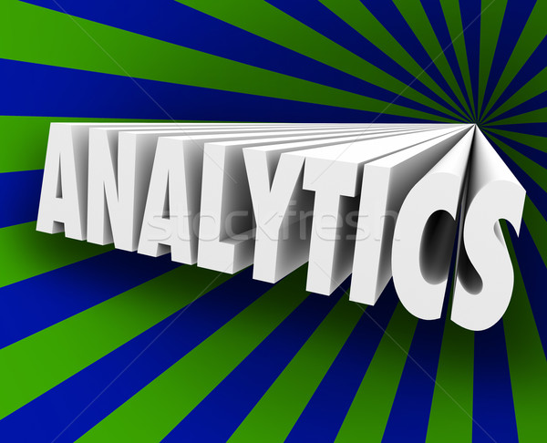Analytics 3d Word Measure Customer Business Metrics Sales Respon Stock photo © iqoncept