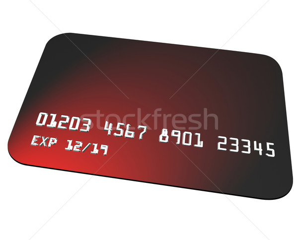 Stock photo: Red Credit Card Charging Purchase Shopping Blank Copy Space