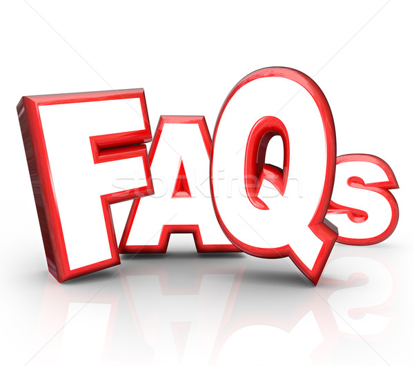 FAQs Frequently Asked Questions 3D Letters Acronym Stock photo © iqoncept