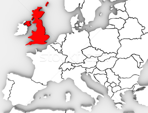 Regatul Unit Anglia hartă Europa marea britanie Imagine de stoc © iqoncept